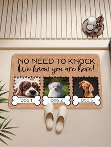 1 Miếng Dễ thương Chó Thảm cửa , Hiện đại Polyester Thảm ngoài trời trong nhà Đối với Nhà - Nhiều màu - Xem 2