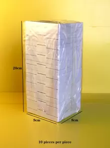 10个装黑白方形/长方形项链、戒指、手链、毛衣链展示盒，透明防尘、防震、防潮PE膜漂浮式珠宝展示盒，适合日常收纳