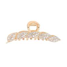 法式优雅水钻装饰叶形发夹，高端奢华发饰