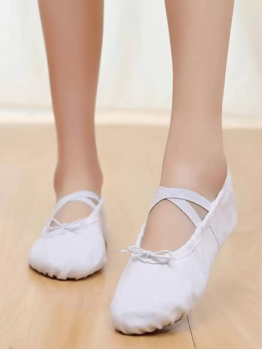 Women Black Shoes, Black, White,Pink & Brown Dance Shoes, Soft Leather Flats Ballet Shoes, Women Ballet Shoes Stretch Canvas Adult Ballet Slippers Split Sole Yoga Dance Shoes