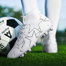 Zapatos de fútbol C.ronaldo High Top Assassin para hombres, tacos cortos y largos disponibles para campos de césped para adultos