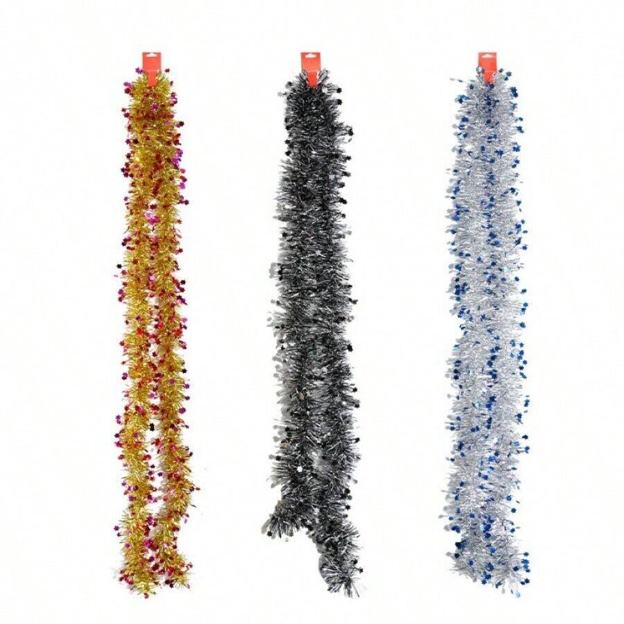 1pc Mixed Color Five-pointed Star Shaped Tassel Ribbon Flower Decoration - Multicolor - View 1