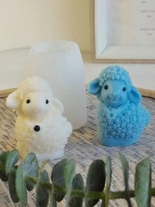 1pc Medium Sheep Shaped Silicone Mold - Multicolor - View 3