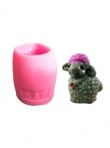 1pc Medium Sheep Shaped Silicone Mold - Multicolor - View 1