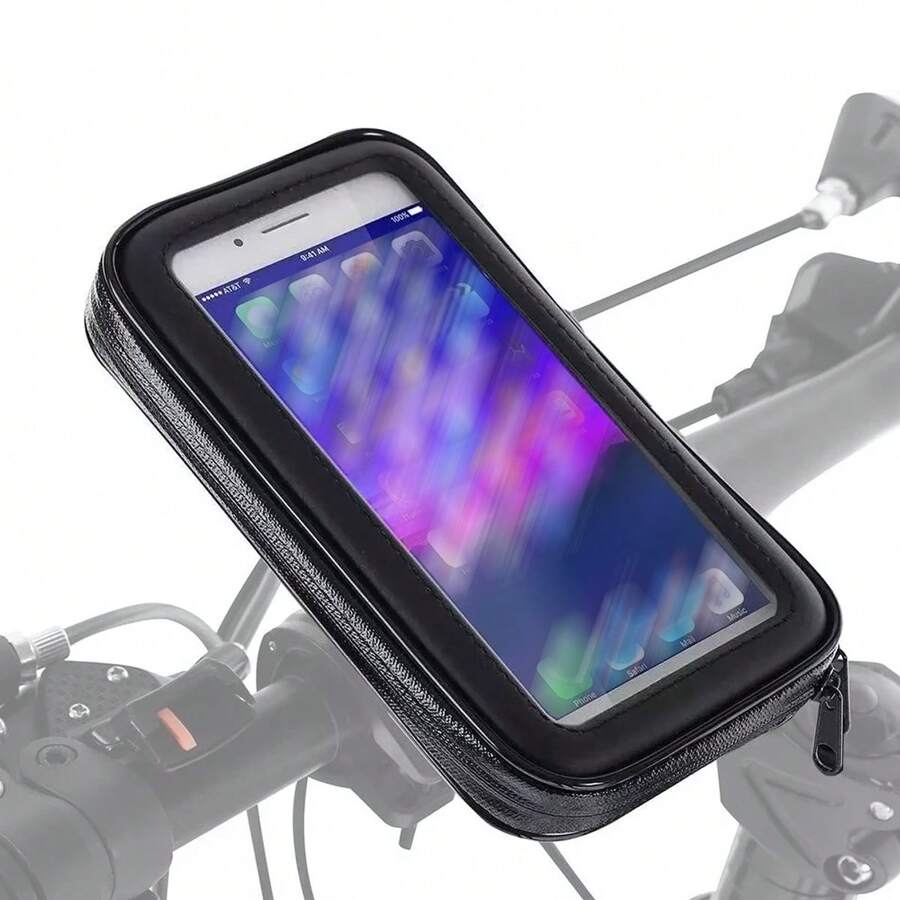 Funda Impermeable para Bicicleta, con montura y cierre - Negro - Ver 1