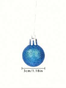 24pcs Gold 3cm Christmas Tree Decorations Set Electroplated Plastic Balls - Gold - View 3