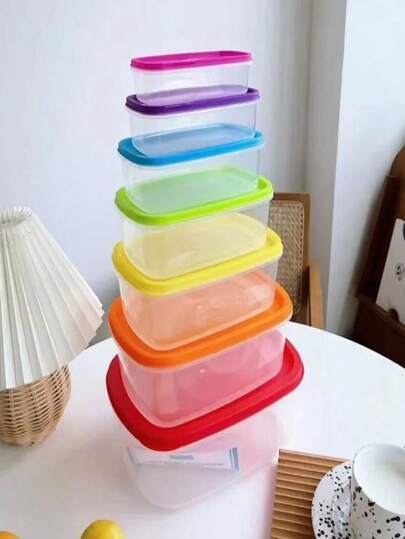 Juego de Recipientes Herméticos 7 pzas Practico y Reutilables Envio Color Azar