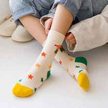 5 雙裝新款萬聖節創意搞笑卡通提花中高襪子男女