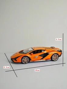 1入組酷炫橙色合金壓鑄超級跑車模型,由鋅合金製成,可打開車門,部件可活動,具有聲音和燈光功能,適合收藏和作為兒童生日禮物。 - 橘色 - 查看 10