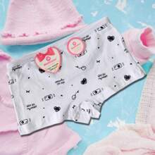 Bóxer para Niña de Algodón, 4 Piezas Con diseño de osos, corazones, aviones y la frase BABY. - Multicolor - Ver 7