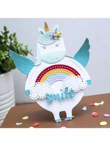 【christmas Party】1pc Christmas Reindeer Frame Decoration Carbon Steel Metal Die Cut For Paper Craft Cutting, Cartoon Style Decoration, Suitable For Envelopes, Greeting Cards, Picture Frames Diy Die Cutting