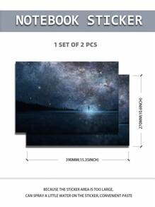 1 Conjunto De Pegatinas De Piel Protectora Diy Con Patrón Impreso, Antiarañazos Y Sin Residuos, Compatible Con Hp Dell Lenovo Apple Asus Acer Compaq Y Hasee/15.6-16 Pulgadas - Multicolor - Ver 6