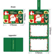 1pc Personalized Three-fold Red Cartoon Santa Claus Christmas Greeting Card With Creative Design For Festivals & Blessings - Red - View 5