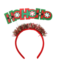1個聖誕節頭箍,可愛有趣卡通聖誕老人髮飾,適用於拍照和派對裝飾
