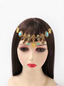 1 Pieza Peinado De Novia Con Flecos Para Bailar Con Pedrería De Cristal - Multicolor - Ver 1