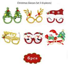6/9/12/18/20 件聖誕裝飾套裝,創意眼鏡套裝,節日禮物包括帽子、頭帶、按扣髮夾,適合成人和兒童
