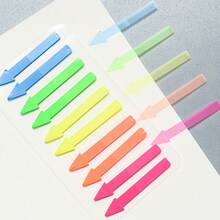 100 Sheets Pet Classified Sticky Note With Semi-transparent Arrow, Highlight And Multicolor Combination, Reusable And Ideal For Office Indexing. 1pc Sent - Multicolor - View 2