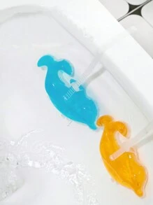 1組/2入海豚造型馬桶清潔膠,強大除臭劑,馬桶清潔解決方案,去污去臭,空氣清新劑,裝飾掛飾,持久芬芳 - 藍色 - 查看 5