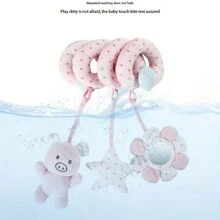1 Pièce Jouet En Peluche Rose Suspendu Pour Lit De Voiture Et Poussette Pour Bébé, Design En Spirale Pour Lit De Bébé De 0 À 6 Mois
