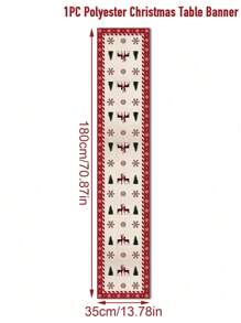 1 Miếng Giáng Sinh
 Tuần lộc Và Cây thông noel Mẫu Thiết kế Polyester Giáng sinh Khăn trải bàn , Khăn trải bàn Bàn Lá cờ Hoàn hảo Đồ trang trí Đối với Gia đình Tiệc Giáng sinh , Giáng sinh Phòng Trang trí - Nhiều màu - Xem 2