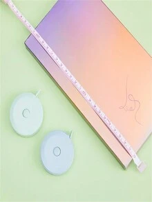 1入組多色北歐風格可愛便攜軟皮量尺,用於測量身體寬度,包括胸部、臀部、腰部和身高。 - 彩色 - 查看 9