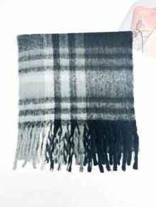 1條女士編織歐美風格冬季圍巾,適用於旅行、戶外活動和聚會