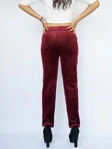 pantalon afelpado mujer/pantalon afelpado para el frio/Ropa de Mujer - Rojo - Ver 3