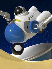 New Release Decompression Press Inertial Space Toy Airplane & Spacecraft Toy Resilient Rotating Inertia Press Car Toy - Multicolor - View 3