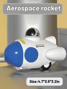 New Release Decompression Press Inertial Space Toy Airplane & Spacecraft Toy Resilient Rotating Inertia Press Car Toy - Multicolor - View 7