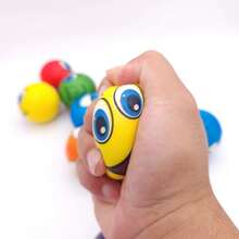 1pc Cartoon Sponge 6.3cm Colorful Emoji Ball / Mood Ball, Random Style, Funny Stress Relief Squeeze Ball, Office Interactive Toy, Party Gift - Multicolor - View 6