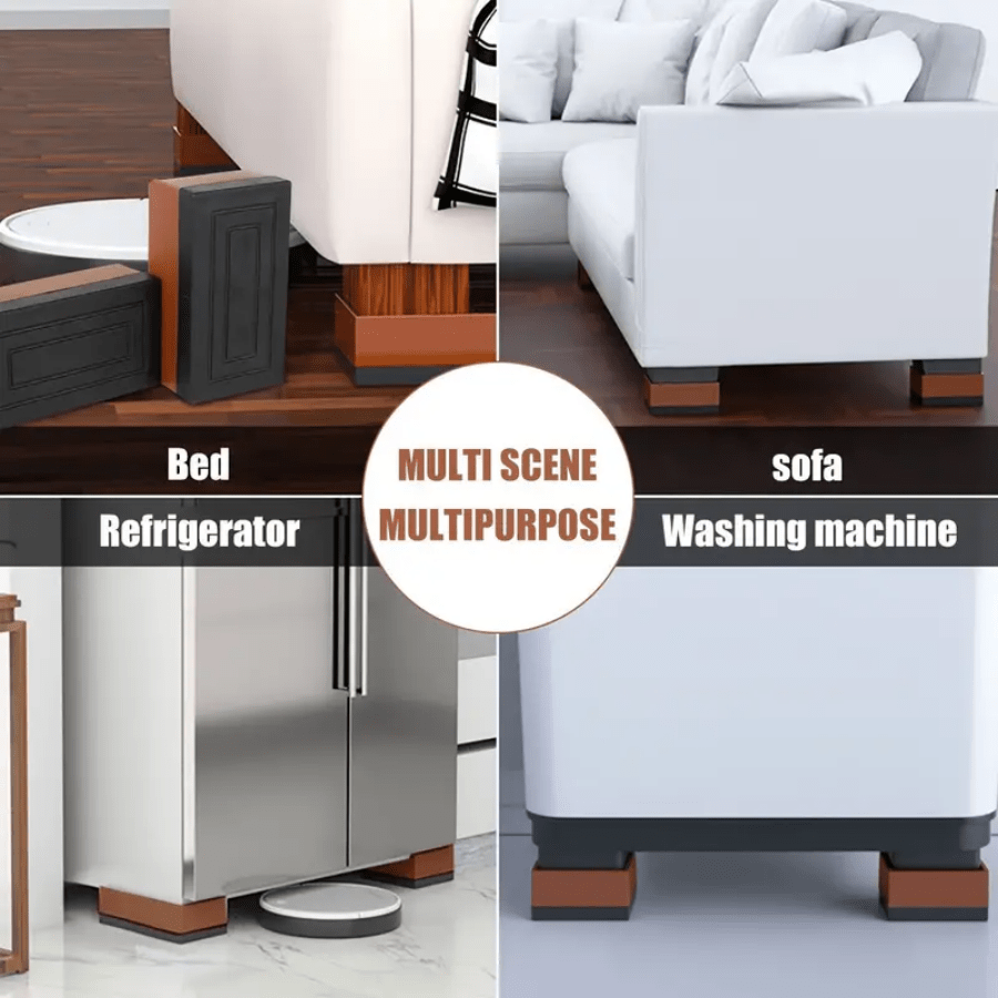 4 Piece Sofa Raiser, Heavy Duty Adjustable Furniture Raiser, Stackable