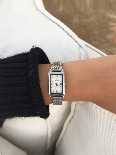 New INS Square Watch, Minimalist Elegante able Lightweight Luxe Quartz Horloge Steel Strap