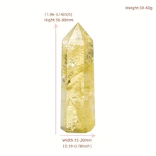 1pc Citrine Healing Obelisk - Natural Yellow Quartz Sticks for Home Decor and Power Stone Pyramid Decoration
