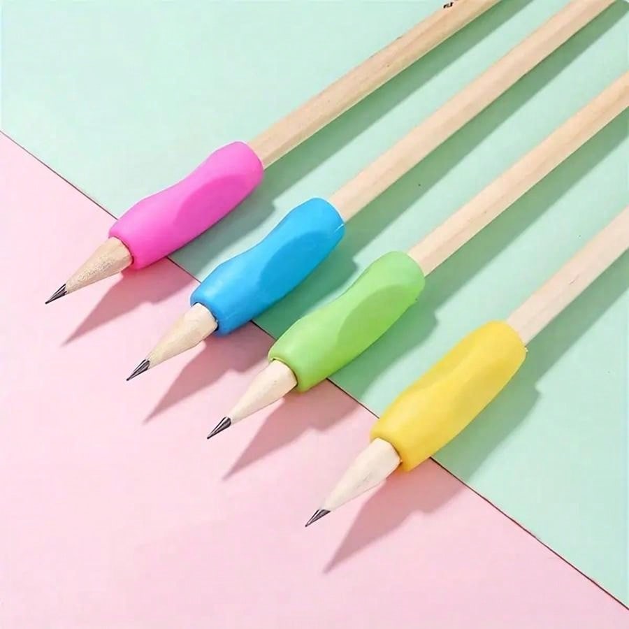 12pcs Pen Grip Correction Tool Set, Children Pencil Holder Corrector With Pencil Cap For