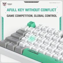 ONIKUMA G38 White Wired USB Mechanical Keyboard 98 Keys Gamer For PC Laptop Mechanical Keyboards with Matte Key Caps RGB Backlit - White - View 7