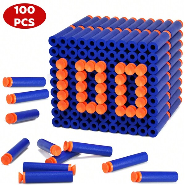 ASNEY 100pcs Refill Darts Compatible With Nerf N-strike Elite Blasters With Universal Suction Cup