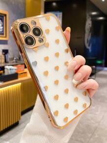 1入組tpu電鍍圖案手機殼,適用於蘋果iphone 7/8 Plus、x、xr、xs Max、11、12、13、14、15 Pro和pro Max,三星galaxy A系列a03s、a04、a12、a13、a14、a21s、a22、a24、a32、a33、a34、a50、a51、a52、a53、a54、a71、a72、a73、s20 Fe、s21、s21 Plus和s21 Ultra - 金色 - 查看 4