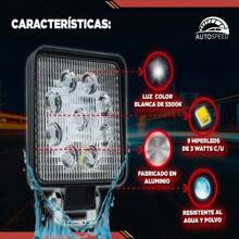 2 Faros 9 Led Redondos O Cuadrados Luz Fija Y Estrobo Bsp - Gris Oscuro - Ver 4