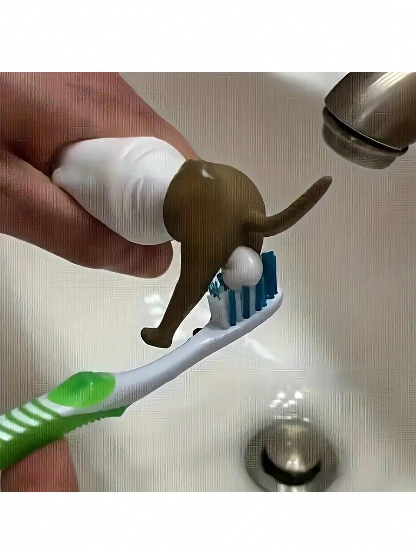 1pc Dog's Bottom Shaped Toothpaste Cap, Can Be Used For Storing