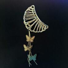 Pinza para el cabello con forma de concha, adecuada para peinado diario, citas en el campus, vacaciones y viajes. - Dorado - Ver 1