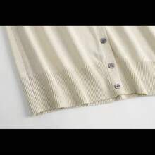 Suéter de punto con parte inferior del suéter - Albaricoque - Ver 7