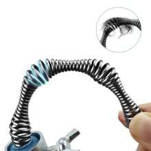 1pc Toilet Drain Snake Plumbing Tool, 5m Flexible Cable, Unclog Pipes Auger Cleaning - Blue - View 3