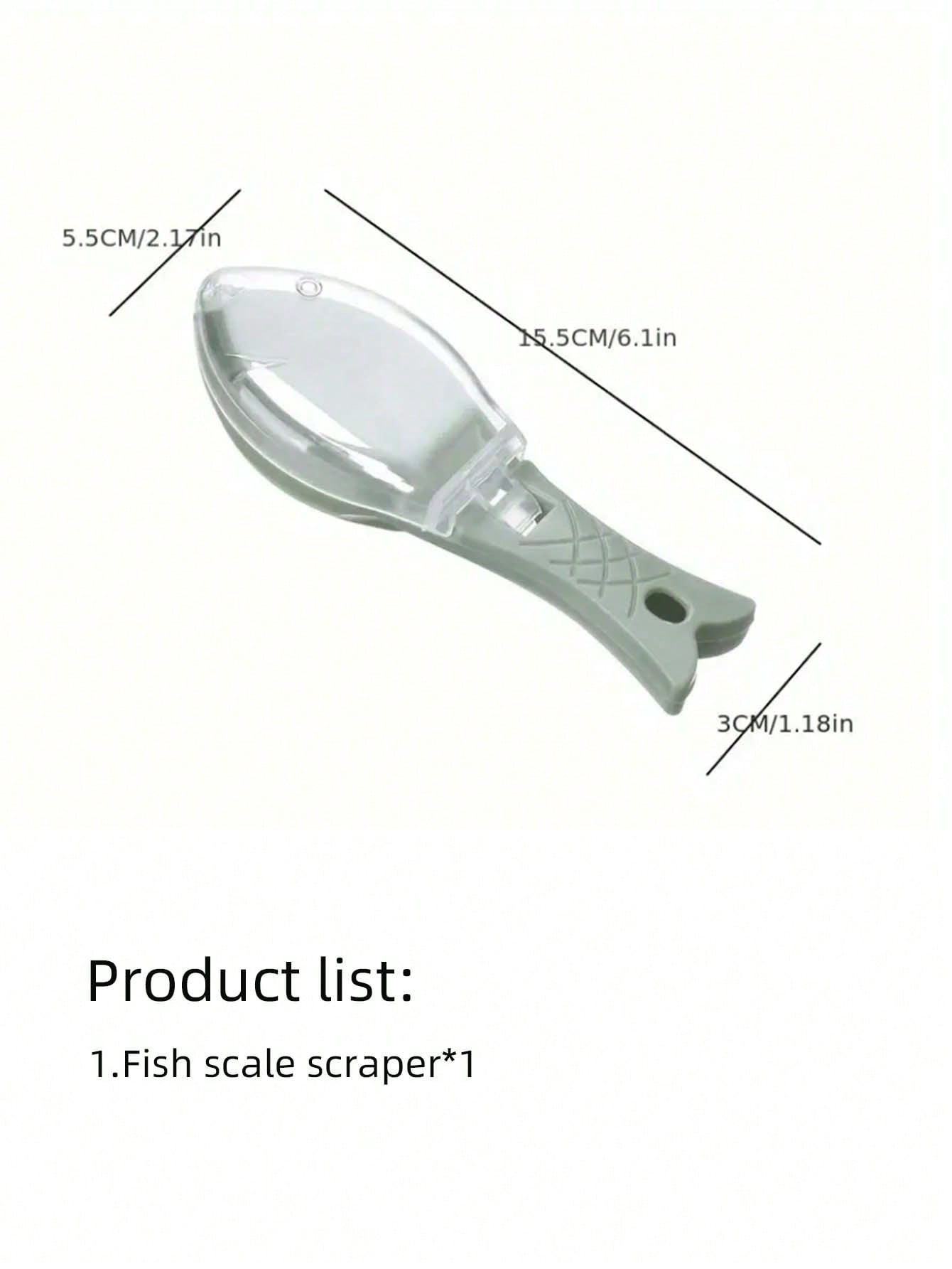 جهاز تنظيف الأسماك بغطاء علوي 1 قطعة ، ملقط تقشير...