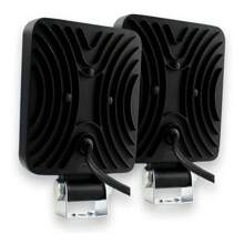 2 Faros 9 Led Redondos O Cuadrados Luz Fija Y Estrobo Bsp - Gris Oscuro - Ver 3