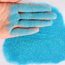 1 袋/10 克藍色美甲超細 0.1 毫米金箔粉和彩色閃光沙紋指甲粉適合 Diy 指甲裝飾 - 藍色 - 查看 1