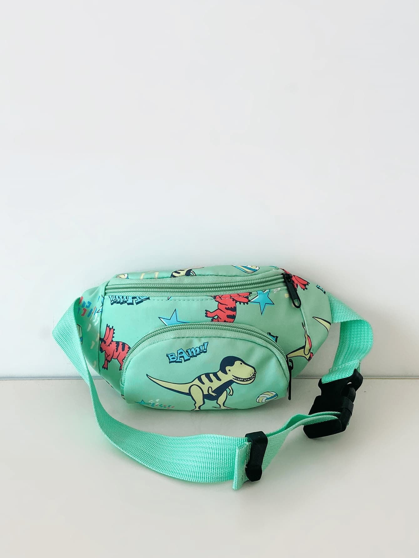 兒童卡通恐龍印花腰包兒童零用錢,男孩