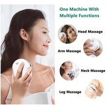 White Handheld Electric Scalp Head Massager - White - View 3