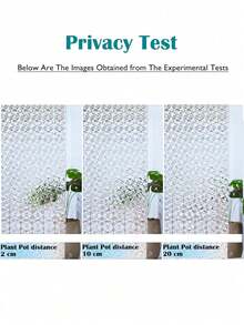 1 卷半透明 3d 鑽石效果 Pvc 窗戶裝飾貼紙,遮光,隔熱,隱私保護,適用於客廳、臥室、浴室、廚房、辦公室、倉庫 - 彩色 - 查看 4