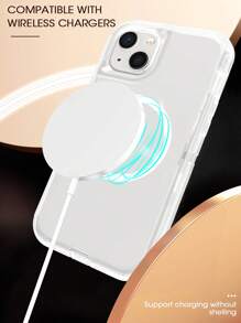 Apple Heavy Duty Anti-Shock Hybrid Magnetic Adsorption Phone Case - Clear - View 3