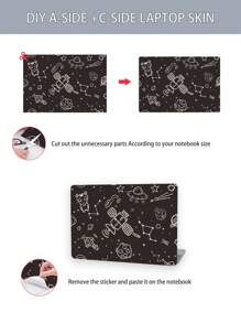 1set Diy No Residue Scratch-proof Laptop Protective Sticker With Printed Pattern, Suitable For 15.6 Inch - 16 Inch Of Hp Dell Lenovo Apple Asus Acer Compaq Laptops - Multicolor - View 5